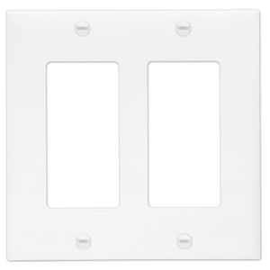 Placca a Muro Elettrica in Plastica a 2 Moduli con Viti Shanghai Linsky - Product Image 1