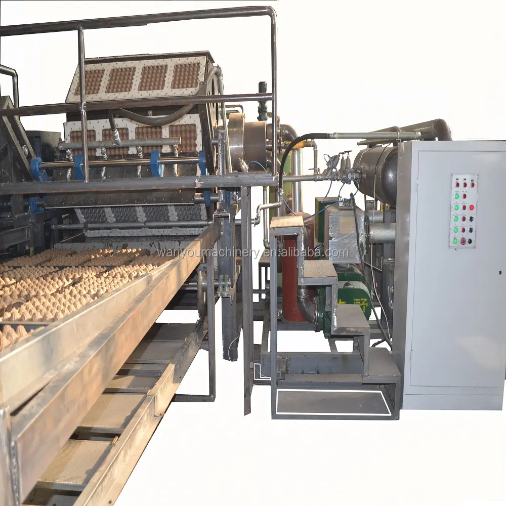Máquina de moldeo de pulpa para maquinaria agrícola, línea de producción de bandeja de huevos de papel usado, para negocios pequeños