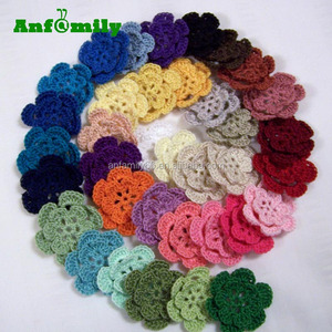 Fiori decorativi colorati in cotone all'uncinetto fatti a mano per <span class=keywords><strong>orecchini</strong></span> affascinanti - Product Image 3