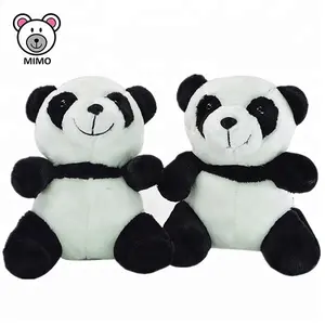 10 cm Groothandel Mini Pluche Panda Teddybeer Sleutelhanger Voor Tas LAGE MOQ Kids Cartoon Gevulde Zacht Pluche Toy Leuke panda Sleutelhanger