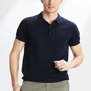 Mode Winter 100% Baumwolle Kurzarm Polo Shirt Kragen Männer Pullover Marke