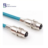 Conector Hembra M12 de 8 Posiciones con Código X, Enchufe RJ45, Capacidad de 2A, IP67, para Automatización Industrial, Señales Ethernet DIN