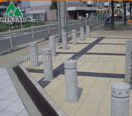 Praça de pedra de granito de estacionamento bollard pedra pilar DIS-P027