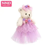 Mini oso de peluche de 15cm, muñeco de peluche de animales, decoración bonita de alta calidad para regalo de novia, Niuniu Daddy