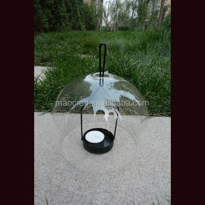 round ball <strong>tealight</strong> <strong>lantern</strong> with iron stand - Product Image 3