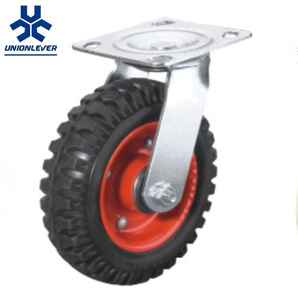 Roda resistente industrial de carrinho, 8 polegadas, placa dupla, rolamento esferas giratória, atacado - Product Image 2