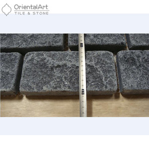 Pierre cubique en granit <span class=keywords><strong>noir</strong></span> absolu de qualité supérieure, polie, pour aménagement paysager, en ligne - Product Image 4