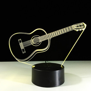 3D Đèn Guitar 7 Màu Led Night Đèn Cho Trẻ Em Cảm Ứng Led USB Bảng Lampara Lampe Bé Ngủ Đèn Với Cảm Biến Chuyển Động - Product Image 4