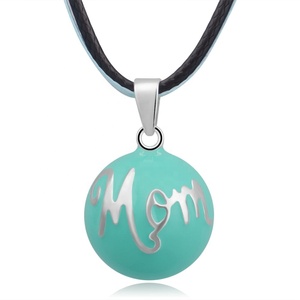 Letras esmaltadas verdes para mamá, Bola de Ángel, Harmony, carillón de embarazo, para bebés, moda - Product Image 1