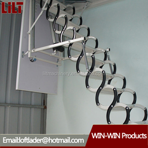 Modern Ontworpen Automatische Indoor Intrekbare Zoldertrap Lift <span class=keywords><strong>Super</strong></span> <span class=keywords><strong>Ladder</strong></span> Met Telescopische En Opvouwbare Stalen Kenmerken - Product Image 3
