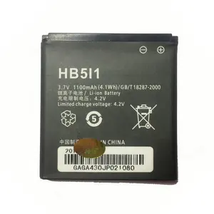 ต้นฉบับ 3.7 V 1100 mAh HB5I1 แบตเตอรี่ HB5I1H แบตเตอรี่โทรศัพท์มือถือสำหรับ Huawei C8300 C6200 U8350 G7010 C6110 G6150