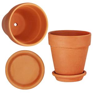 Rustico Indoor Outdoor Garden Decor vaso da fiori in ceramica di Terracotta di argilla rossa con Stander - Product Image 2
