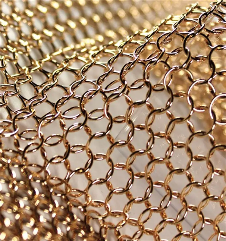 1*8MM Brass Chainmail Ring Mesh ring curtains metal mesh for Decorative