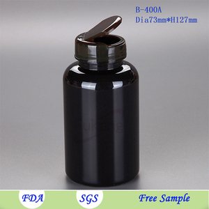 Chemical Industrial Use and PET Material <strong>Green</strong> 400cc Plastic <strong>Bottle</strong> with Flip <strong>Top</strong> Cap for Capsule - Product Image 4