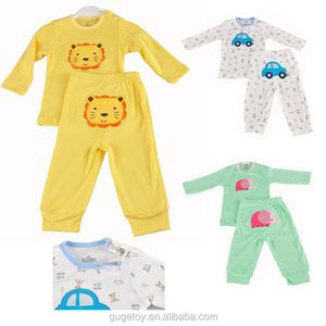 4 unidades manga larga Camiseta de algodón + Pantalones pijamas ropa, ropa del bebé, niños la ropa del bebé - Product Image 1