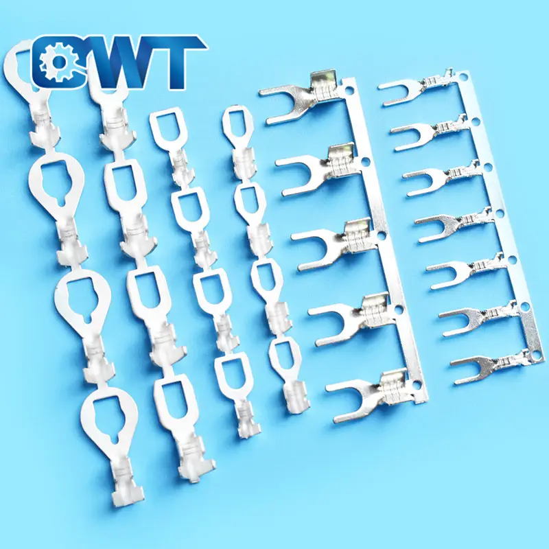 QWT ส้อมลิ้น Solderless ขั้วต่อฉนวน Y/ U ประเภท Crimp Lugs,U รูปไฟฟ้า Reel Spool Terminal