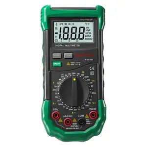 MASTECH MS8261 الرقمي المتعدد 3 1/2 AC DC V/A السعة المقاومة الترانزستور تستر متر الخلفية