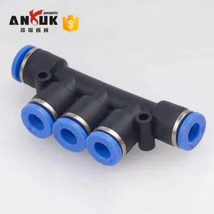 PKD series 5 way plastic air tube connector pneumatic air hose tube fitting