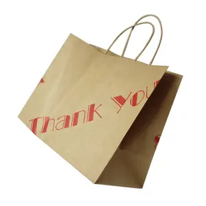 Offre Spéciale conception personnalisée sac à main recyclé sac à main en papier kraft brun blanc