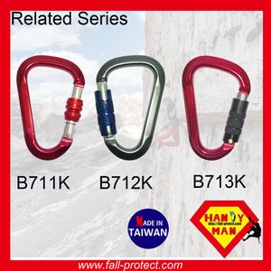 26kN HMS Shape Quicklock Rescue Rock Climbing Aluminum Carabiner for outdoor sports - Product Image 6