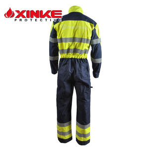 Xinke offshore saldatura di lavoro ignifugo CVC tuta con nastro riflettente per il lavoro di petrolio e gas - Product Image 3