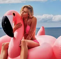 Rose Gold Flamingo Inflatable/Mùa Hè Hồ Bơi Phòng Chờ Float / Rideable Hồ Bơi Nước Hồ Đồ Chơi Dành Cho Người Lớn