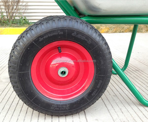 WB6417 galvanizado doble rueda carretilla de acero - Product Image 4