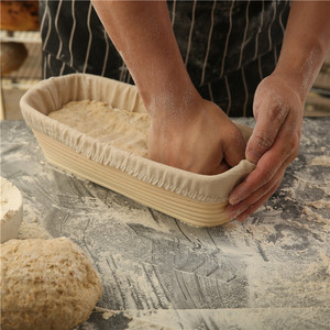Xh Bán Buôn Hình Chữ Nhật Handmade Indonesia Mây Bánh Mì Banneton Chống Giỏ Đặt Cho Sourdough Lên Men Baking Công Cụ - Product Image 3