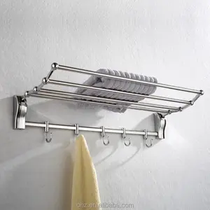 Hot sales high quality bathroom accessories folding towel wall rack shelf for home