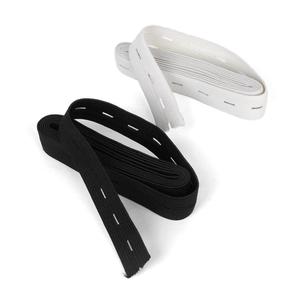 Fettuccia elastica con foro per bottone con occhiello all'uncinetto stampato fantasia per indumento - Product Image 2