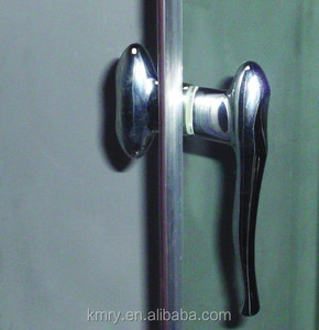 Kmry khung nhôm ba-bảng điều chỉnh liên kết vòi hoa sen cửa trượt Gấp thiết kế Tempered Glass dưới đường sắt cho phòng tắm ứng dụng - Product Image 6