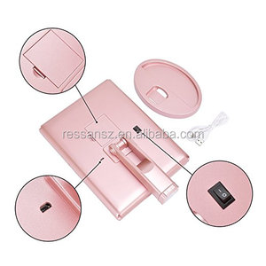 Embellecer Trifold <span class=keywords><strong>espejo</strong></span> <span class=keywords><strong>de</strong></span> maquillaje iluminado <span class=keywords><strong>espejo</strong></span> tocador vanidad <span class=keywords><strong>con</strong></span> 22 <span class=keywords><strong>luces</strong></span> LED - Product Image 3