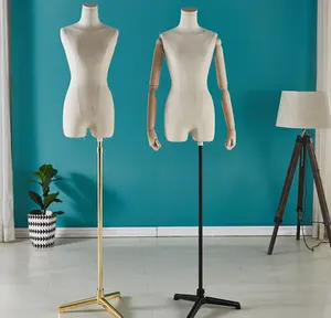 ชุดรูปแบบหญิงนางแบบสำหรับธุรกิจชุด Half Body Mannequin Stand