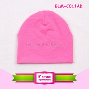 Blanco 95% algodón 5% Spandex Unisex bebé recién nacido bebé niños niñas <span class=keywords><strong>invierno</strong></span> cálido de punto negro Beanie sombrero - Product Image 2