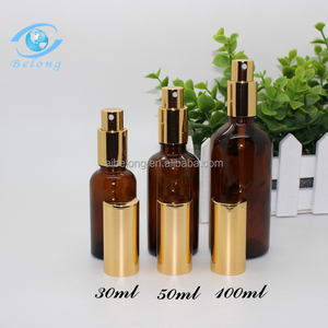 IBELONG 5ml 10 ml 15ml 20ml 30ml 50ml 100ml flacone di profumo Spray per lozione in vetro ambrato con pompa - Product Image 5