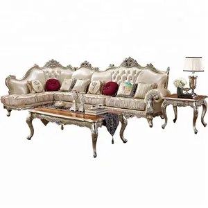 American Style Solid Wood Living Room Classic Sectional sofa set