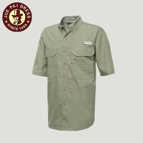 Snel Droog Sportkleding Shirt Safari Outdoor Shirts Met Ronde Bodem Casual Heren Shirt