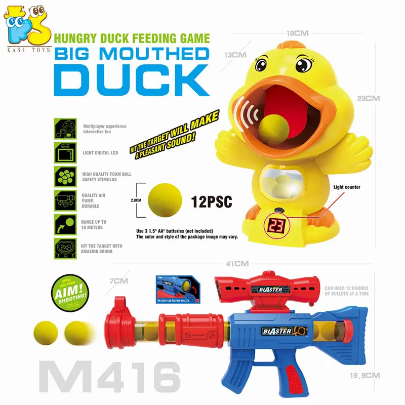 Penjualan Laris Mainan Permainan Menembak untuk Anak-anak Permainan Makan Bebek Lapar dengan Peluru Lembut Eva 2019 Mainan Pistol Menembak Terbaru