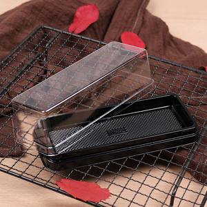 Custom Eco-Vriendelijke Plastic Dienblad Doos Voor Brood Voor Zwitserse Roll Kaas Cake Chocolade Verpakking Voor Sandwich Salade Eten Stijlvol - Product Image 3