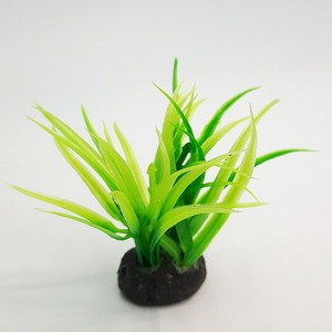 10 pièces/paquet Petites plantes vertes artificielles, faux arbre, herbe de simulation pour aquarium de bureau, aquarium de poissons - Product Image 5