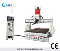 Routeur CNC 4 axes à 180 degrés pour la signalisation publicitaire extérieure / la fabrication de logos / de plaques signalétiques G1325 4,5 kW refroidissement par air