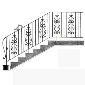 الدرج السلامة الداخلية الحديد المطاوع درج السور/الجاهزة درج معدني حديدي
