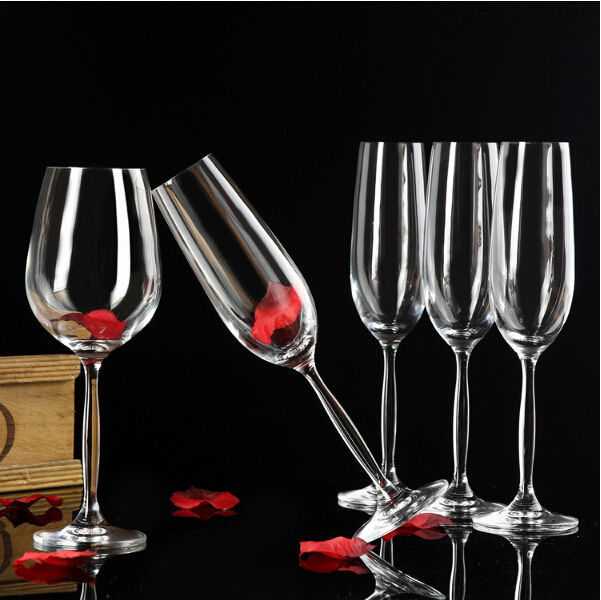 Wholesale Customized Logo Wedding Crystal Glow Champagne Wine Glass champagne glass flutes