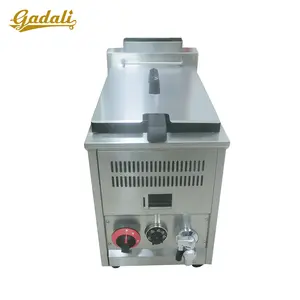 Commercial industrial used restaurant deep fryers automatic single basket gas deep fryers machine price for sale