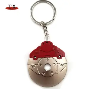 Custom logo Auto car disc brake Lining pad block keychain keyring