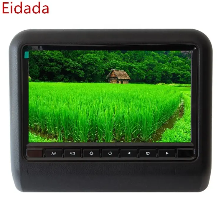 عرض مباشر من مصنع Eidada شاشة سيارة مسند للرأس مع شاشة LCD 9 بوصة تدعم الاتصال مشغل DVD MP5