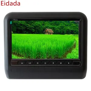 9 인치 LCD 화면 지원 DVD MP5 플레이어 연결 Eidada 공장 판매 자동차 머리 받침 모니터
