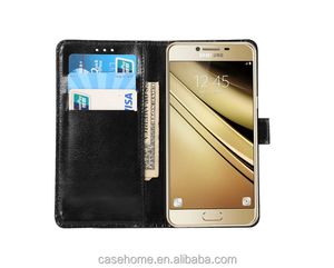 Dành Cho <span class=keywords><strong>Samsung</strong></span> <span class=keywords><strong>Galaxy</strong></span> <span class=keywords><strong>C5</strong></span> Deluxe Leather Wallet Bao Da Nắp Lật - Product Image 6