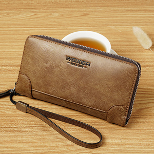 Shopping on-line 2019 di tendenza di modo casuale degli uomini di alta qualità del raccoglitore lungo del supporto di carta del raccoglitore DELL'UNITÀ di elaborazione del cuoio del telefono della cassa del raccoglitore cartera - Product Image 3