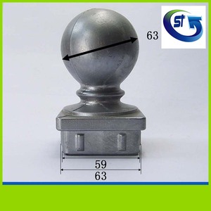 Capuchons de poteau de clôture ronds en aluminium décoratifs carrés de <span class=keywords><strong>50x50</strong></span>, 65x65 - Product Image 6